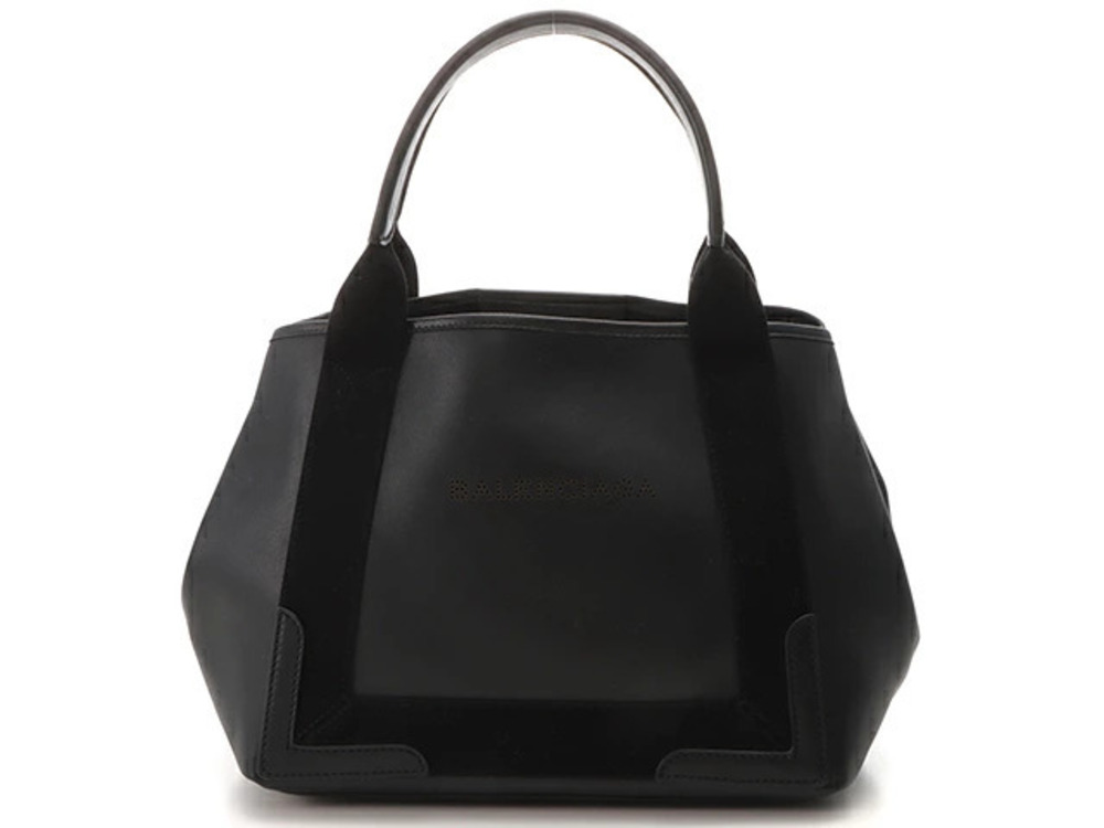 Balenciaga handbag Navy Blue black canvas leather